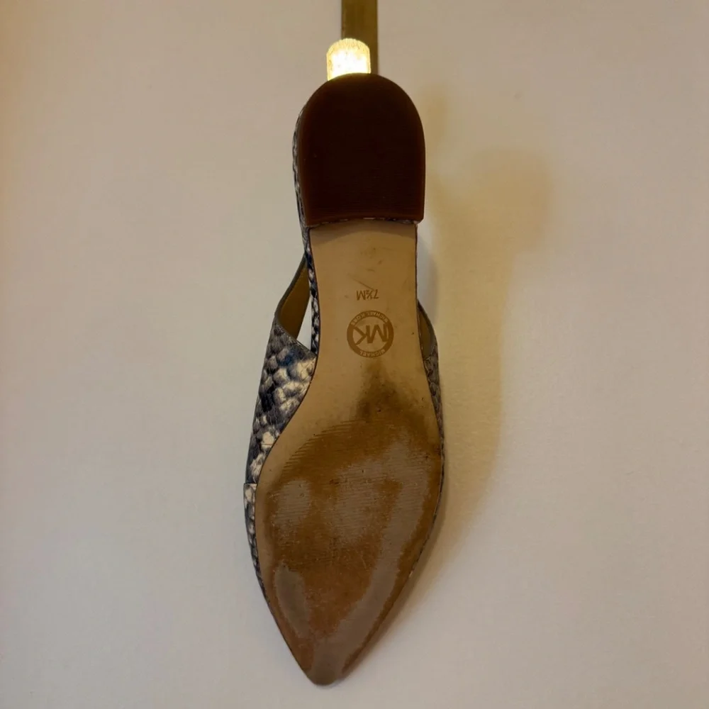 VERY GOOD CONDITION, 7.5 WOMENS, MICHAEL KORS SLINGS - Picture 5 of 6